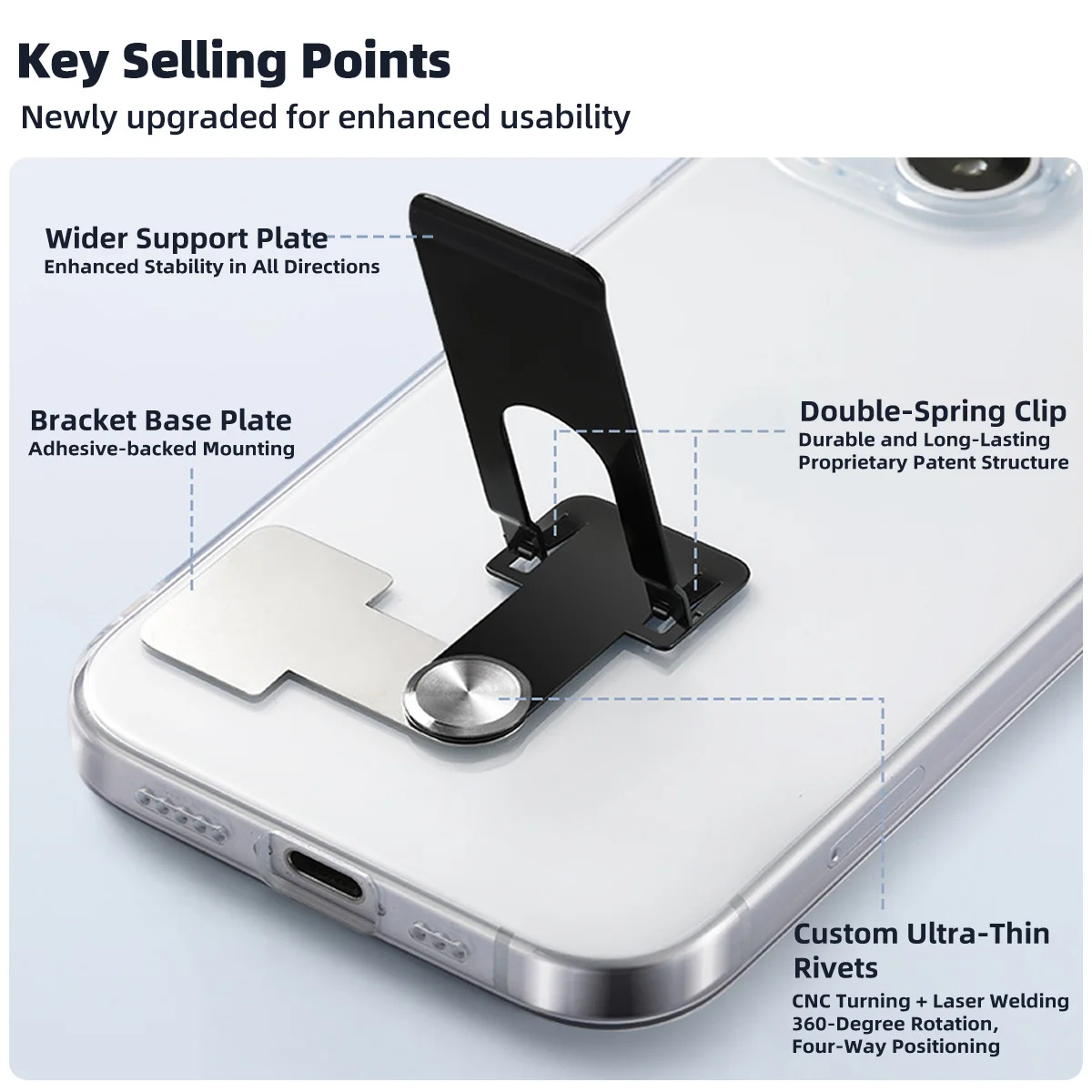 Ultra Thin Foldable Mobile Phone Holder Bracket Metal Alloy Desktop Cell Phone Stands Universal Phone Support Kickstand Rack