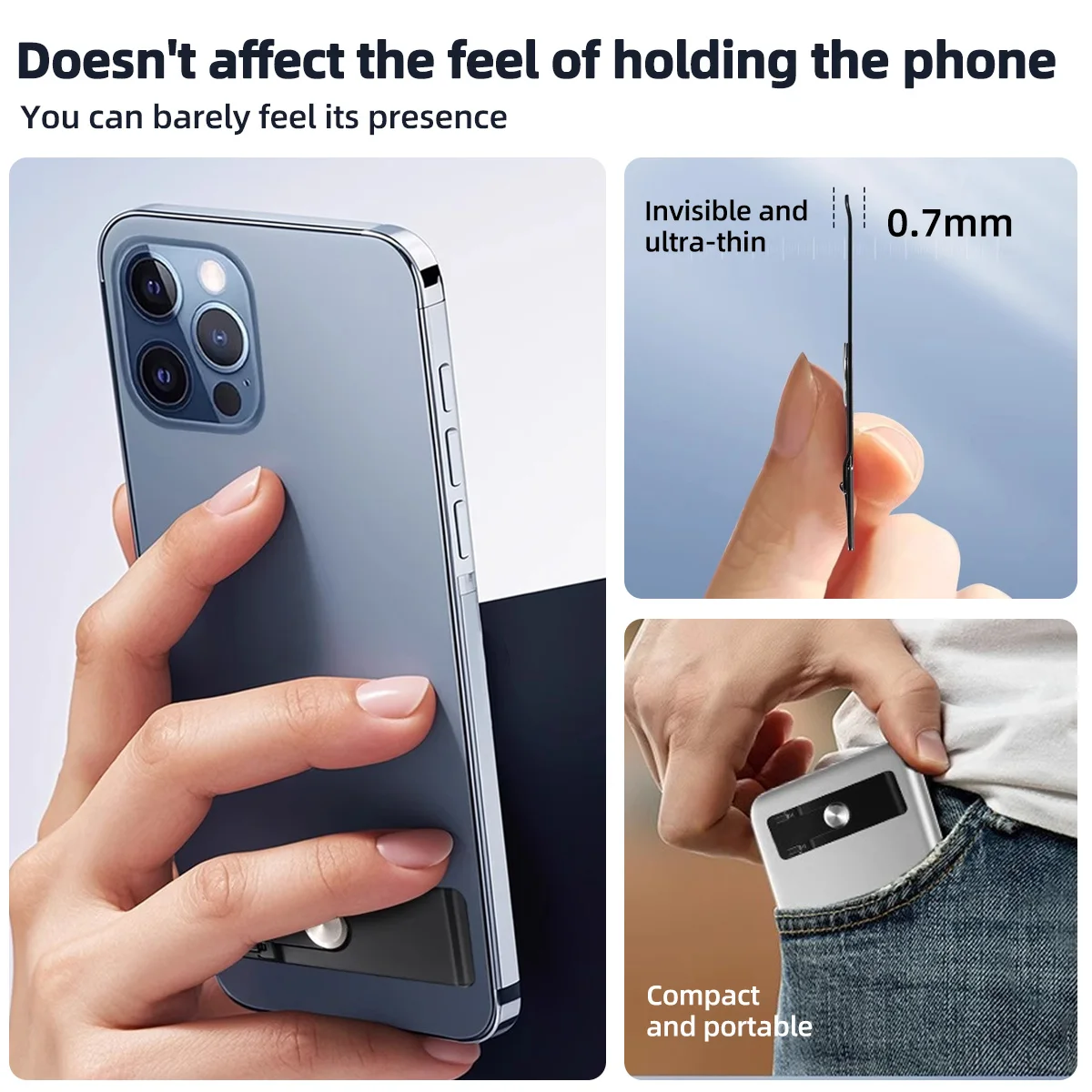 Ultra Thin Foldable Mobile Phone Holder Bracket Metal Alloy Desktop Cell Phone Stands Universal Phone Support Kickstand Rack