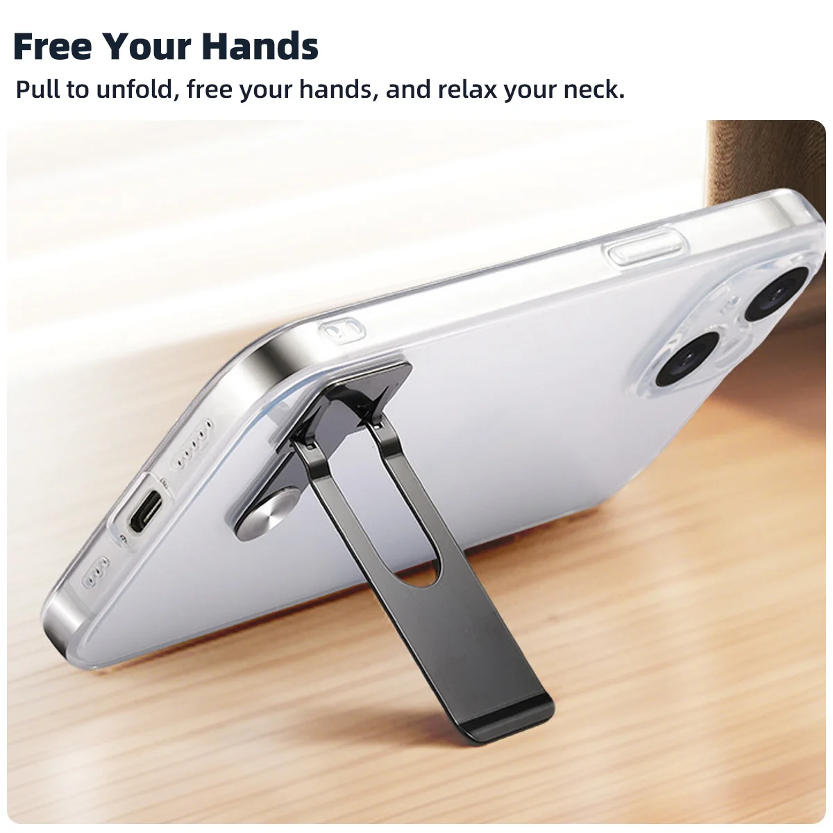 Ultra Thin Foldable Mobile Phone Holder Bracket Metal Alloy Desktop Cell Phone Stands Universal Phone Support Kickstand Rack