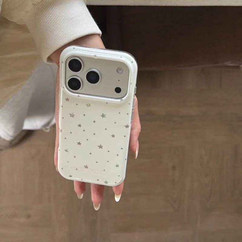 Colored Star-shape Imd Shockproof Phone Case For iPhone 17 16 15 14 13 Pro Max Protector Back Cover