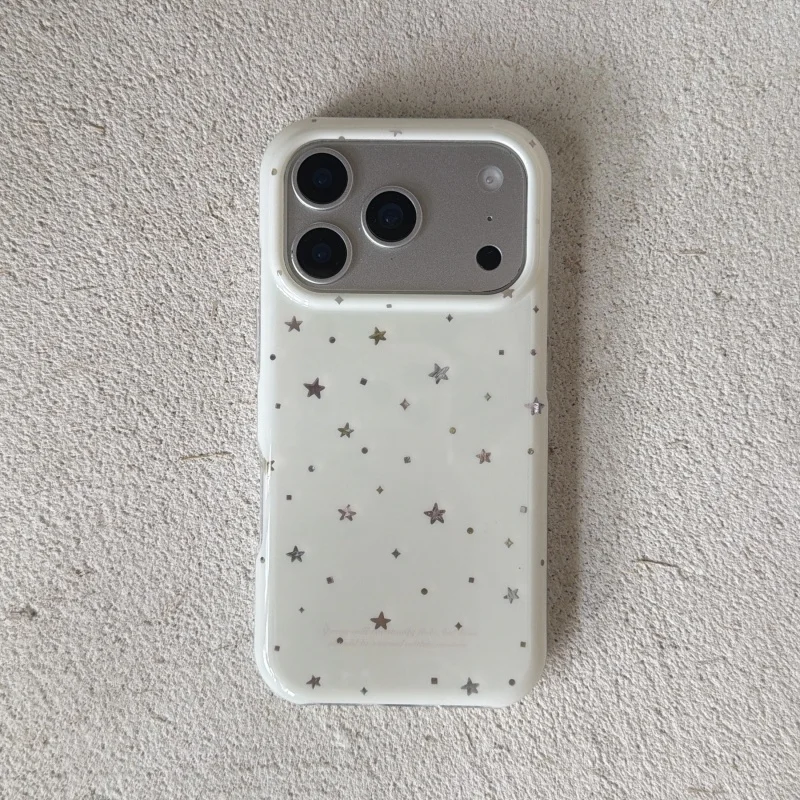 Colored Star-shape Imd Shockproof Phone Case For iPhone 17 16 15 14 13 Pro Max Protector Back Cover