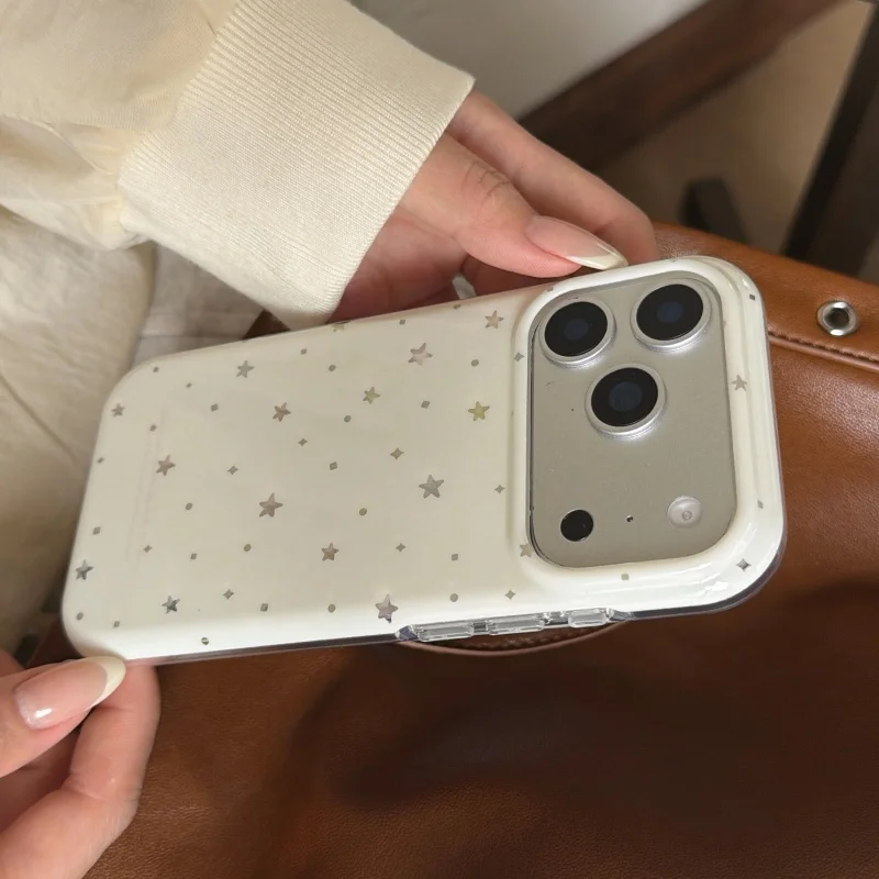 Colored Star-shape Imd Shockproof Phone Case For iPhone 17 16 15 14 13 Pro Max Protector Back Cover