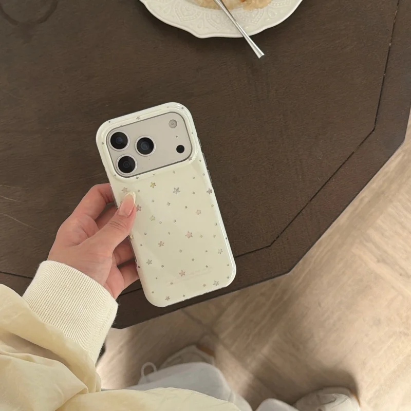 Colored Star-shape Imd Shockproof Phone Case For iPhone 17 16 15 14 13 Pro Max Protector Back Cover