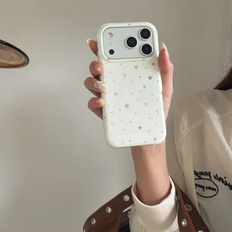 Colored Star-shape Imd Shockproof Phone Case For iPhone 17 16 15 14 13 Pro Max Protector Back Cover