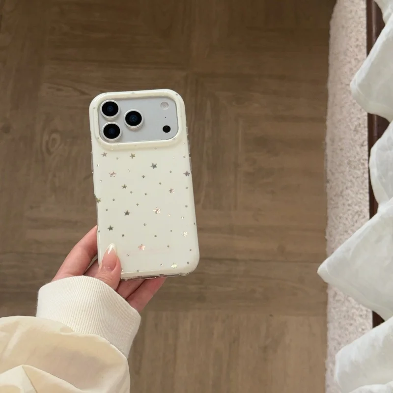 Colored Star-shape Imd Shockproof Phone Case For iPhone 17 16 15 14 13 Pro Max Protector Back Cover