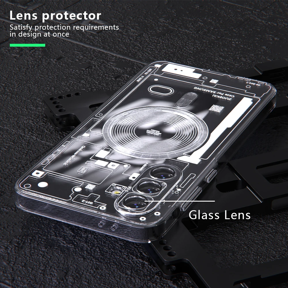 For Samsung Galaxy A56 A36 A16 A55 A35 A15 A54 A17 5G S26 S25 Soft Magsafe transparent protective case wireless charging Cover
