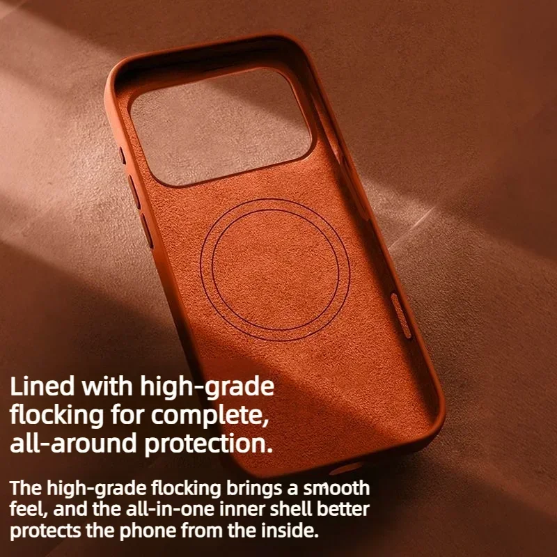 Original 1:1 Liquid Silicone Magnetic Case for IPhone17 Pro Max 17Pro 17 AI Button Animation for Magsafe Wireless Charge Cover