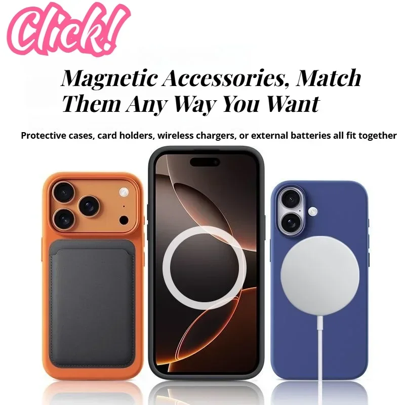 Original 1:1 Liquid Silicone Magnetic Case for IPhone17 Pro Max 17Pro 17 AI Button Animation for Magsafe Wireless Charge Cover