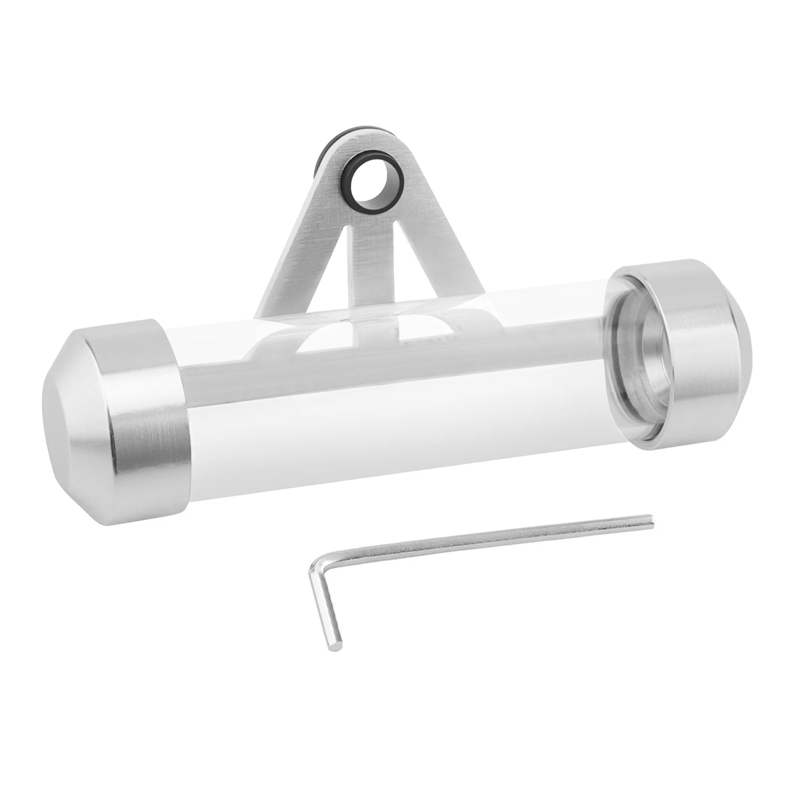 Universal Aluminum Alloy Waterproof Tax Disc Tube Holder Frame Fit for Motorcycle Scooters,Cylindrical Registration Storage Tube