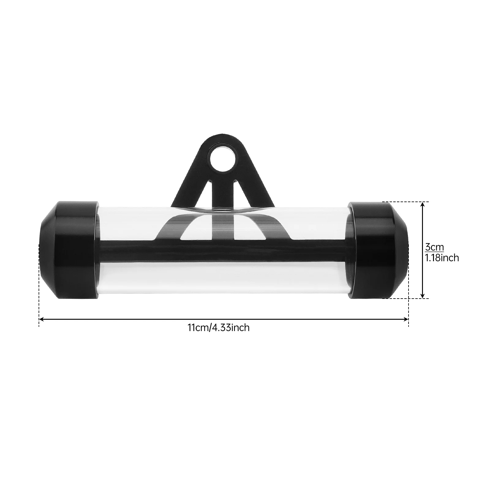 Universal Aluminum Alloy Waterproof Tax Disc Tube Holder Frame Fit for Motorcycle Scooters,Cylindrical Registration Storage Tube