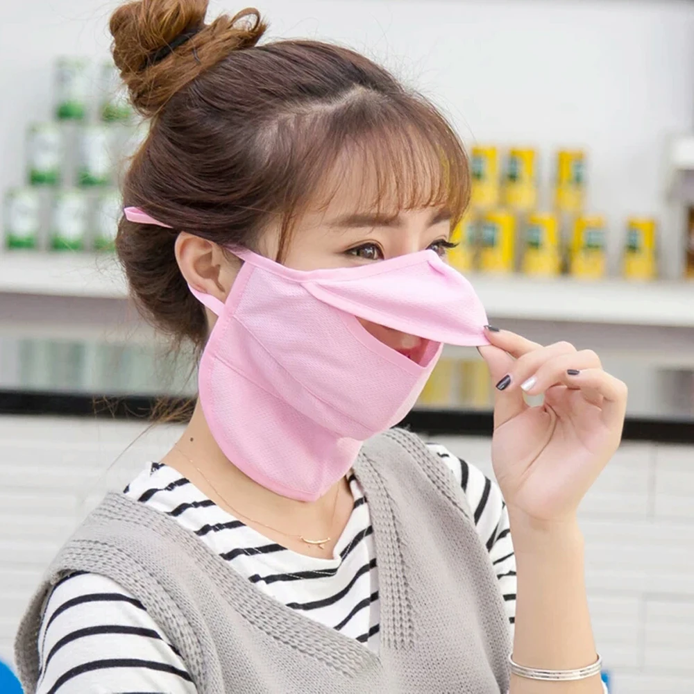 Sun UV Protection Mask Breathable Women Face Mask Cover Scarf Shield Neck Gaiter for Outdoor Running Drive Golf