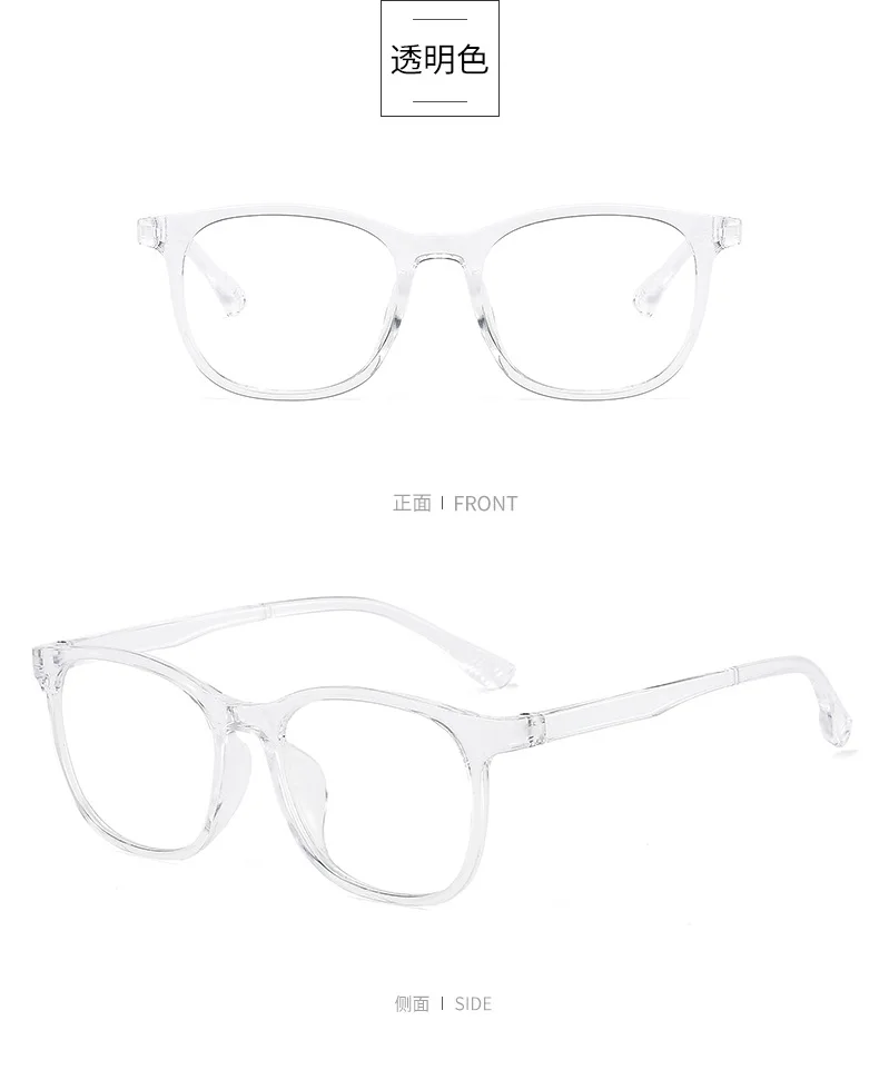 Transparent Computer Glasses pc Frame Women Men Anti Blue Light square Eyewear Blocking Glasses Optical Spectacle Eyeglass round
