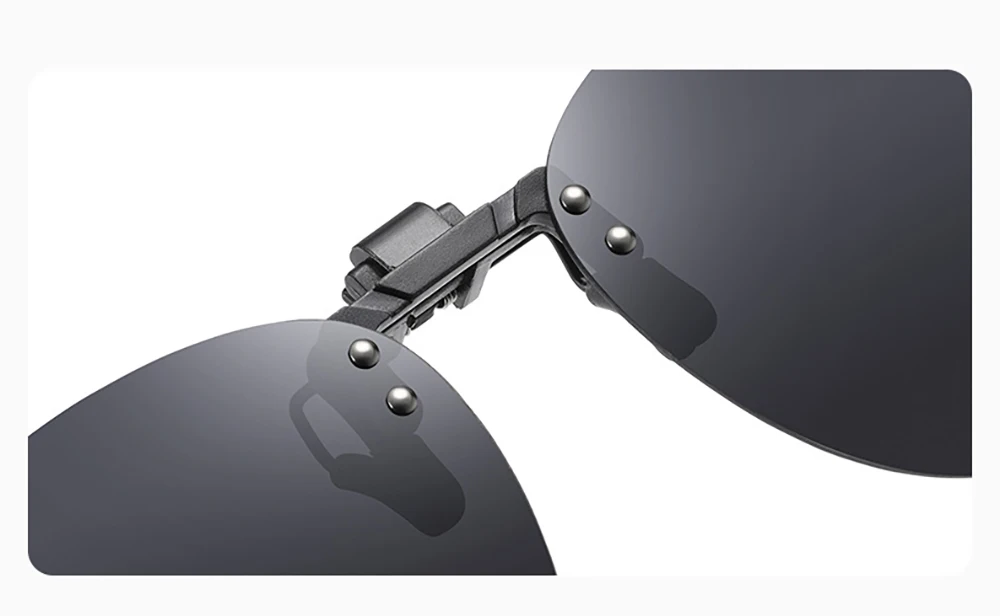 VIVIBEE Big Size Flip Up Clip on Sunglasses Polarized Gradient Grey Lens Oversized Driving UV400  Fishing Accessory