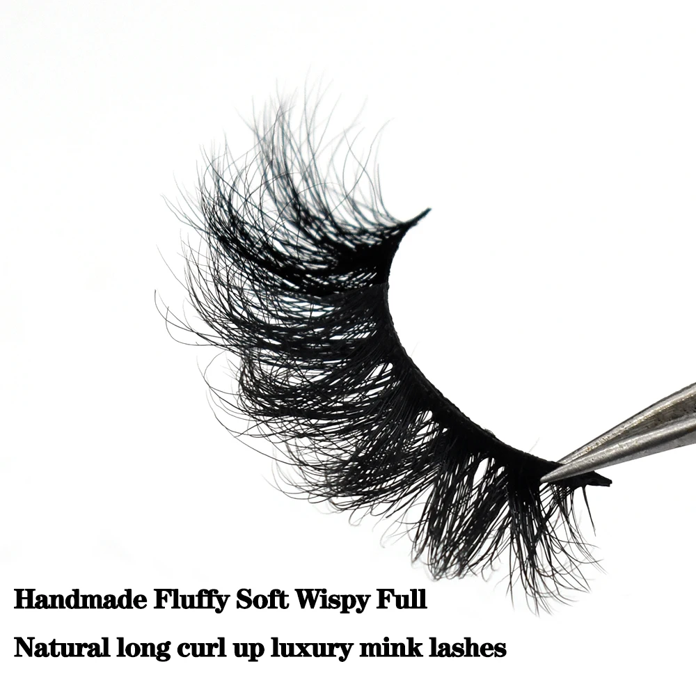 FOXESJI Mink Eye Lashes Fluffy Dramatic Wispy Cross False Eyelashes Strip Lashes Extension Natural Soft 3D Mink Eyelashes Makeup