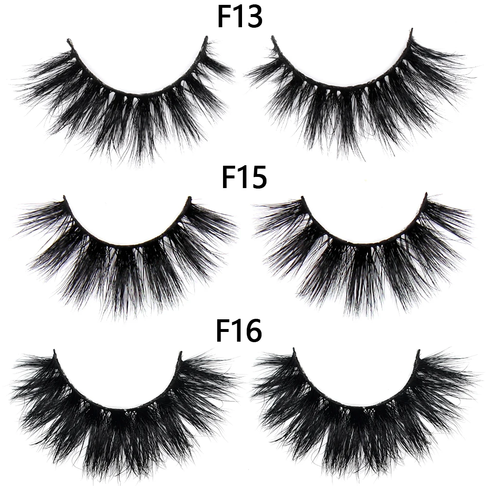 FOXESJI Mink Eye Lashes Fluffy Dramatic Wispy Cross False Eyelashes Strip Lashes Extension Natural Soft 3D Mink Eyelashes Makeup