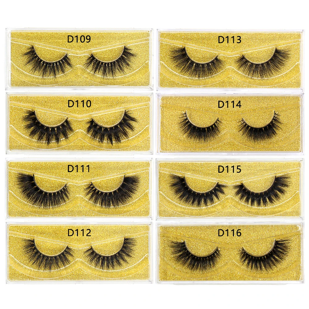 FOXESJI Mink Eye Lashes Fluffy Dramatic Wispy Cross False Eyelashes Strip Lashes Extension Natural Soft 3D Mink Eyelashes Makeup