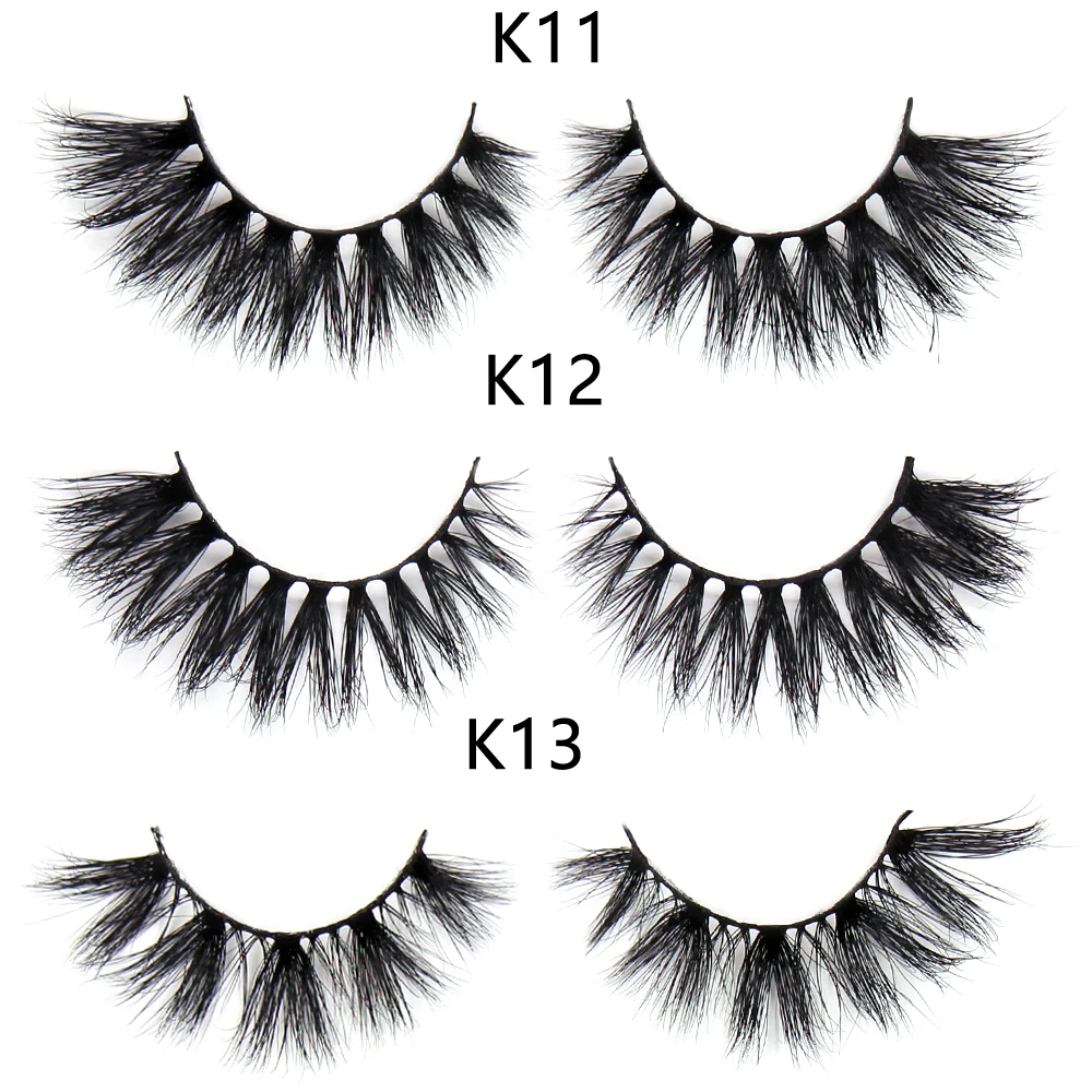 FOXESJI Mink Eye Lashes Fluffy Dramatic Wispy Cross False Eyelashes Strip Lashes Extension Natural Soft 3D Mink Eyelashes Makeup