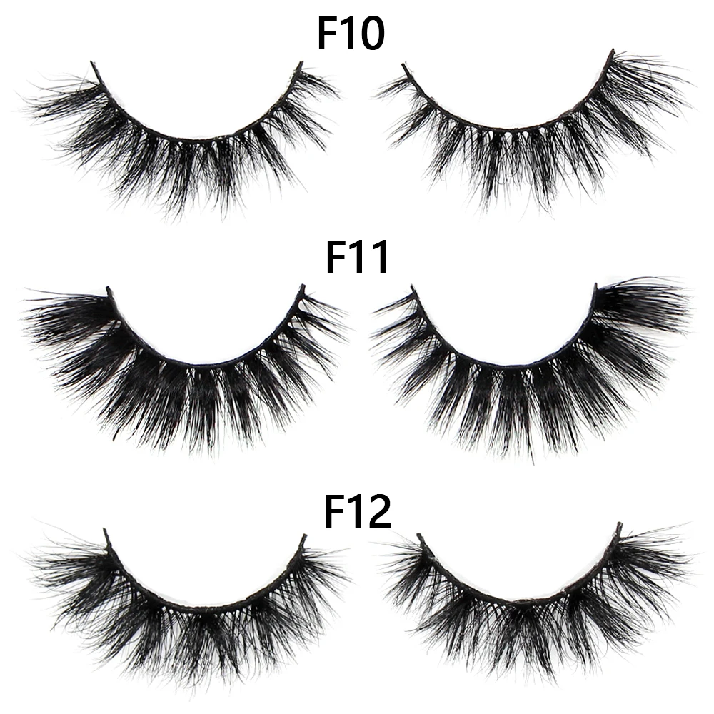 FOXESJI Mink Eye Lashes Fluffy Dramatic Wispy Cross False Eyelashes Strip Lashes Extension Natural Soft 3D Mink Eyelashes Makeup