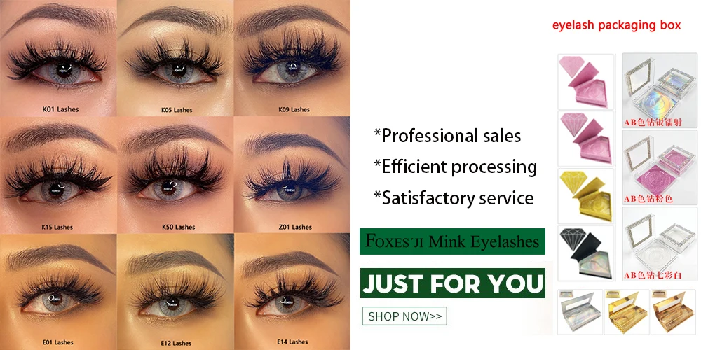 FOXESJI Mink Eye Lashes Fluffy Dramatic Wispy Cross False Eyelashes Strip Lashes Extension Natural Soft 3D Mink Eyelashes Makeup