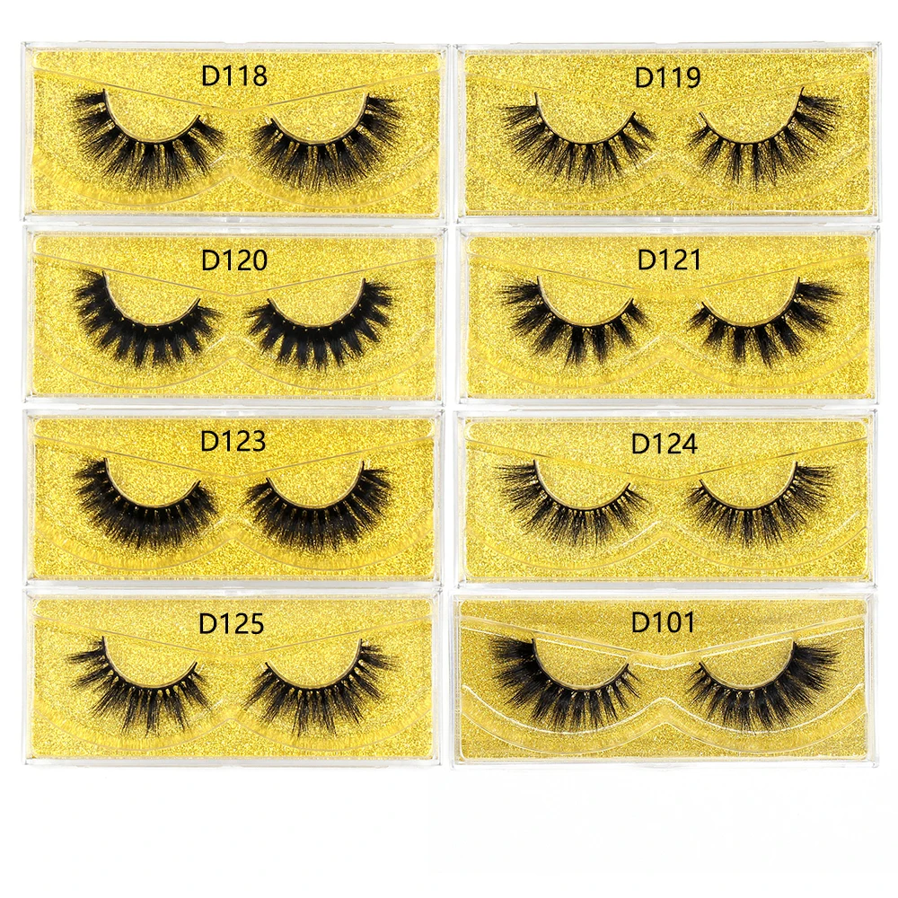 FOXESJI Mink Eye Lashes Fluffy Dramatic Wispy Cross False Eyelashes Strip Lashes Extension Natural Soft 3D Mink Eyelashes Makeup
