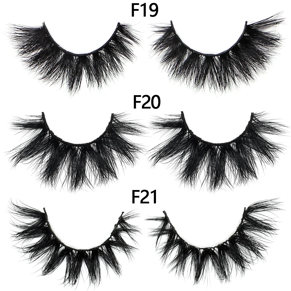 FOXESJI Mink Eye Lashes Fluffy Dramatic Wispy Cross False Eyelashes Strip Lashes Extension Natural Soft 3D Mink Eyelashes Makeup
