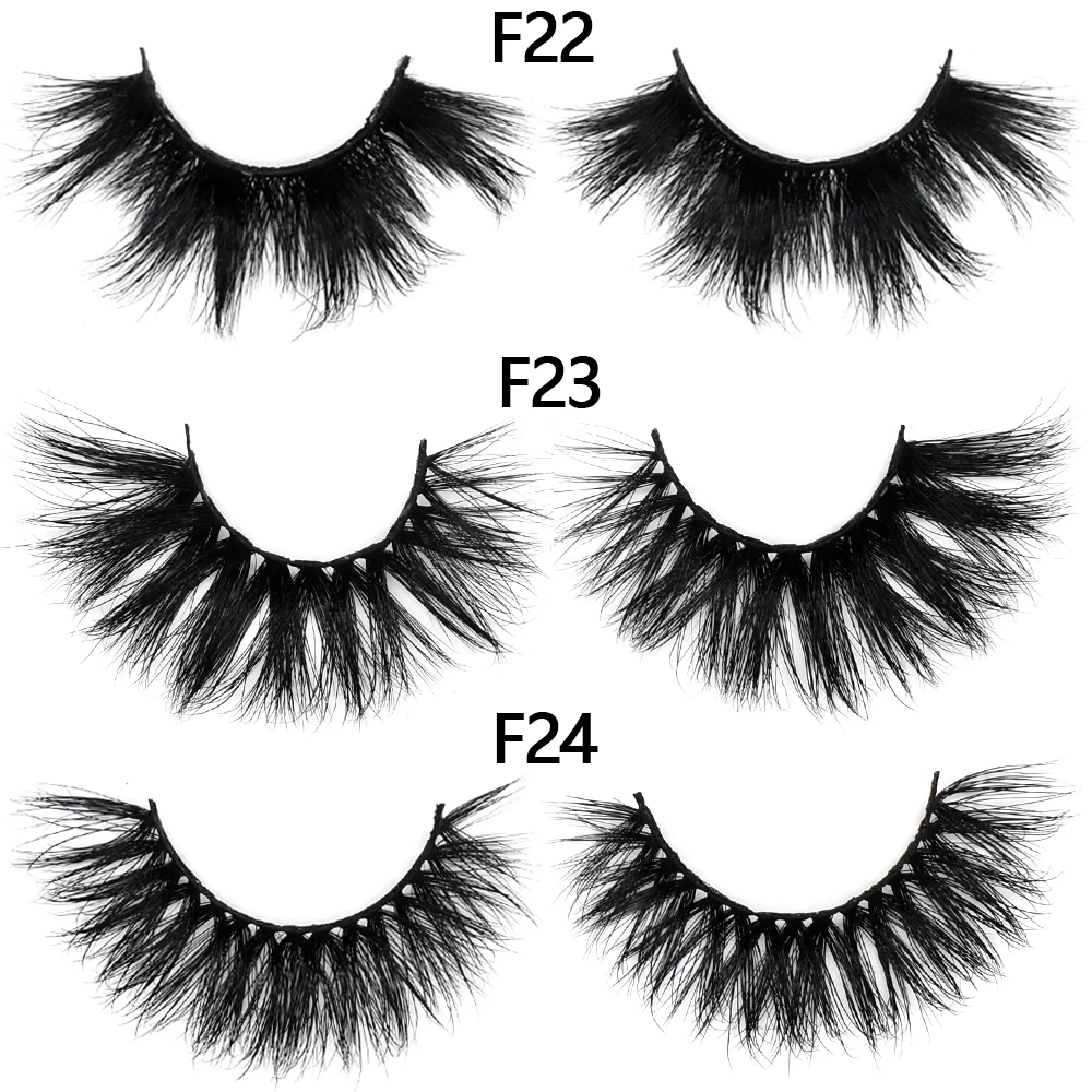 FOXESJI Mink Eye Lashes Fluffy Dramatic Wispy Cross False Eyelashes Strip Lashes Extension Natural Soft 3D Mink Eyelashes Makeup