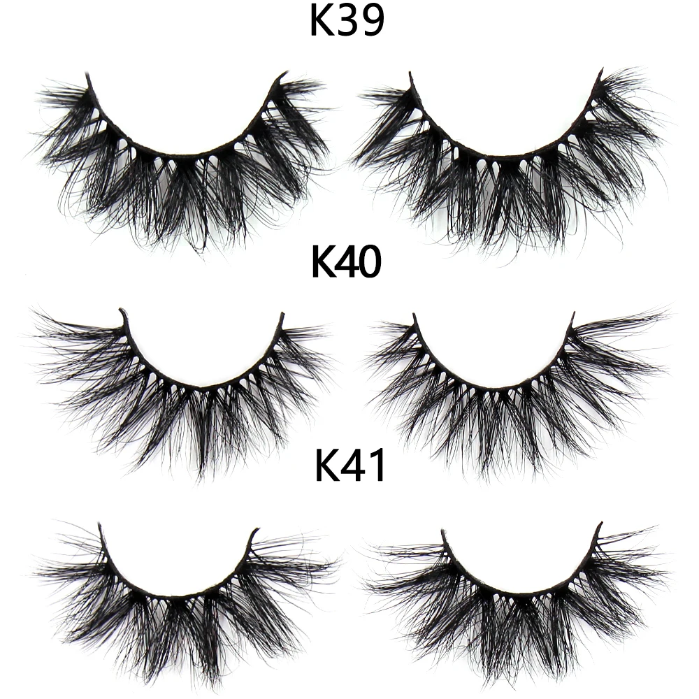 FOXESJI Mink Eye Lashes Fluffy Dramatic Wispy Cross False Eyelashes Strip Lashes Extension Natural Soft 3D Mink Eyelashes Makeup