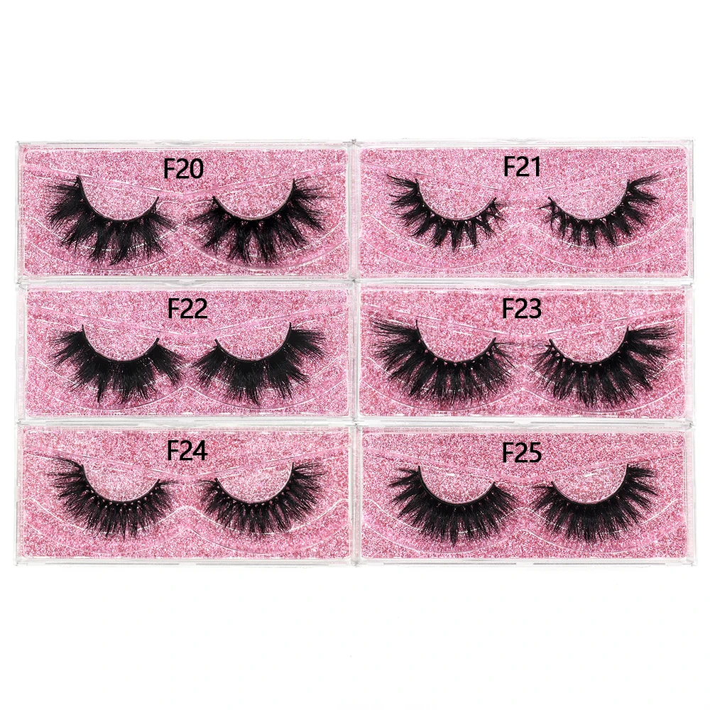 FOXESJI Mink Eye Lashes Fluffy Dramatic Wispy Cross False Eyelashes Strip Lashes Extension Natural Soft 3D Mink Eyelashes Makeup