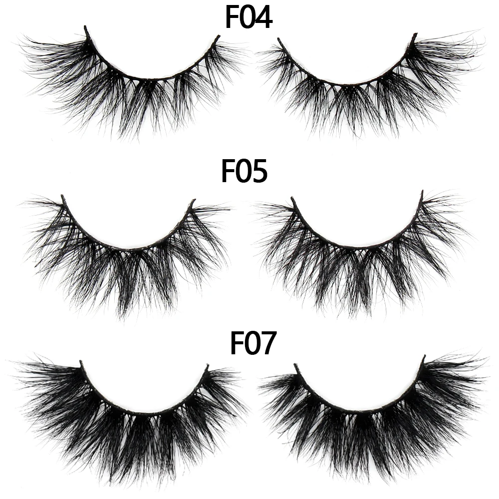 FOXESJI Mink Eye Lashes Fluffy Dramatic Wispy Cross False Eyelashes Strip Lashes Extension Natural Soft 3D Mink Eyelashes Makeup