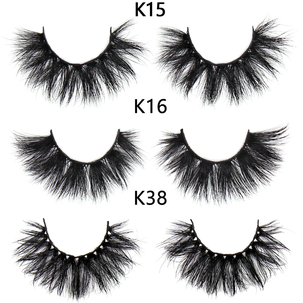 FOXESJI Mink Eye Lashes Fluffy Dramatic Wispy Cross False Eyelashes Strip Lashes Extension Natural Soft 3D Mink Eyelashes Makeup