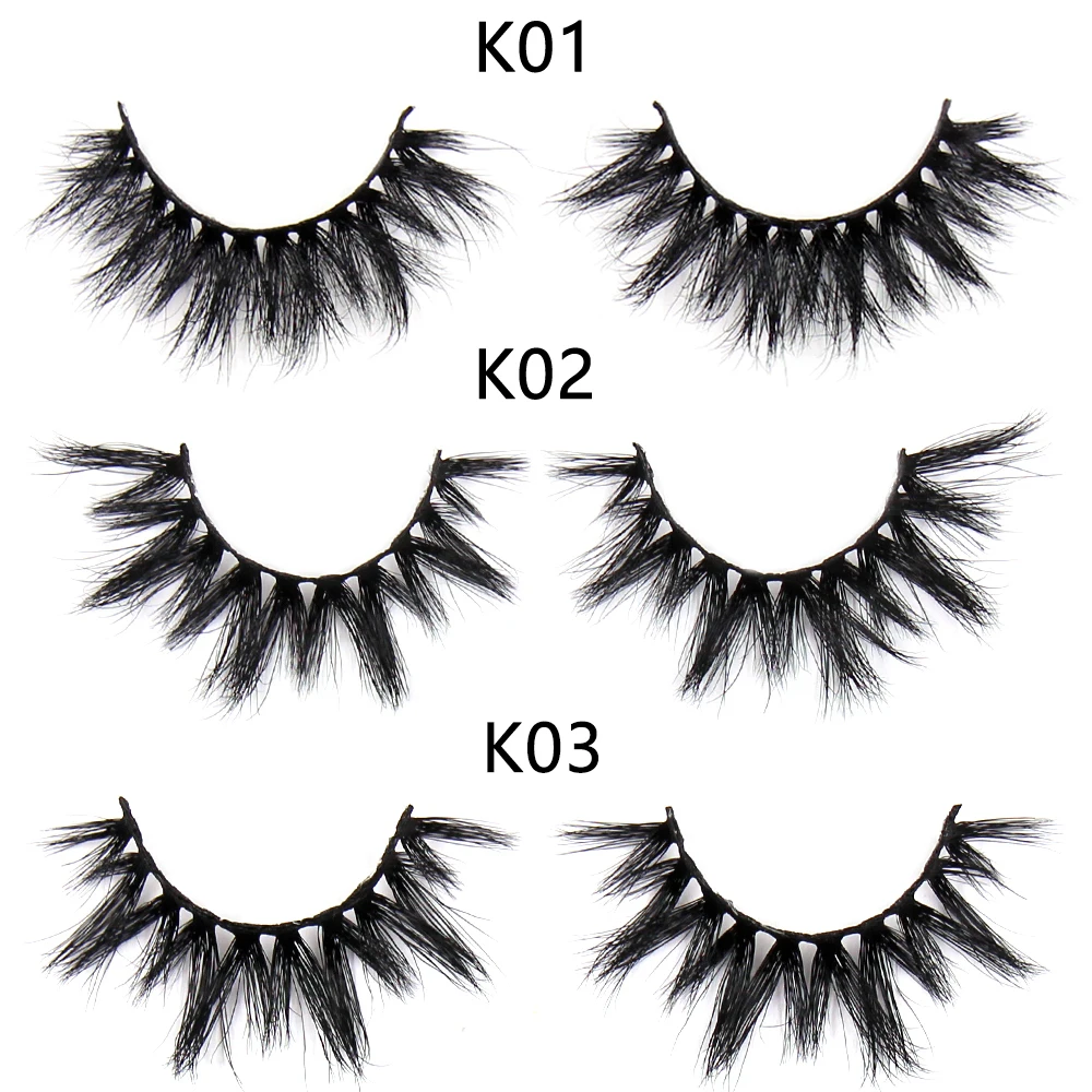 FOXESJI Mink Eye Lashes Fluffy Dramatic Wispy Cross False Eyelashes Strip Lashes Extension Natural Soft 3D Mink Eyelashes Makeup