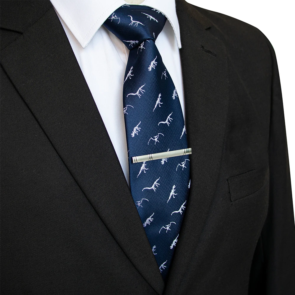 JEMYGINS New Design Animal Tie For Men Silk Woven Necktie 8cm Cartoon Dinosaur Fox Jacquard Fashion Party Wedding Gravata Gift