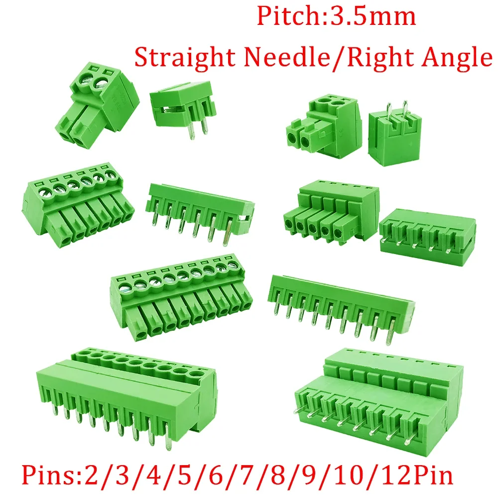 5Pair 15EDG KF2EDG 3.5mm 3.81mm 3.96mm 5.08mm PCB Screw Terminal Block 2-12Pin Male Plug Female Socket Pin Header Wire Connector