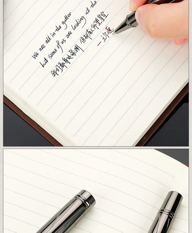 1 PC High Quality Luxury Full Metal Ballpoint Pen Silver Plating Ball Pens Business Writing Signing School Office Supplies 03733