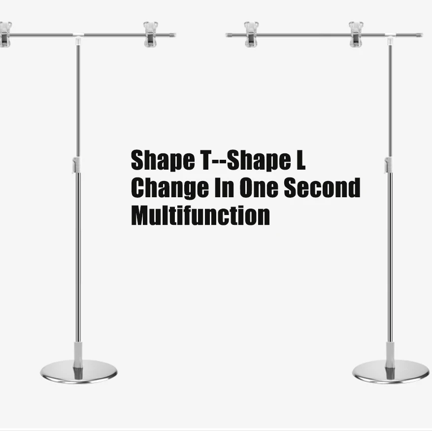 Photography Photo Backdrop Stands Adjustable T-Shape Background Frame Support System Stands With Clamps for Video Studio