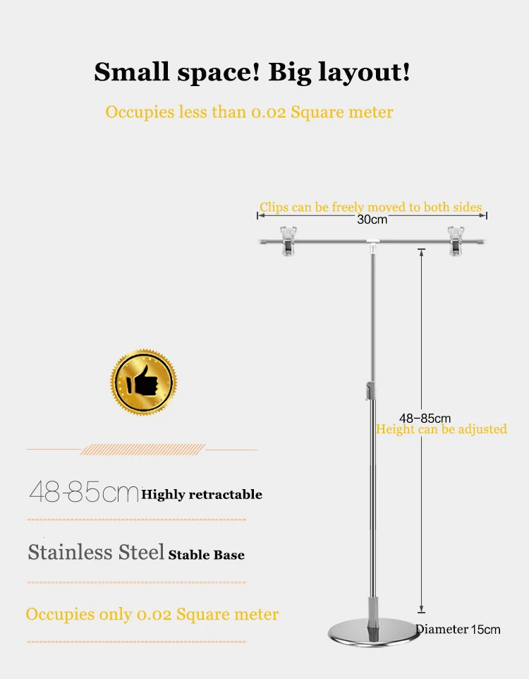 Photography Photo Backdrop Stands Adjustable T-Shape Background Frame Support System Stands With Clamps for Video Studio