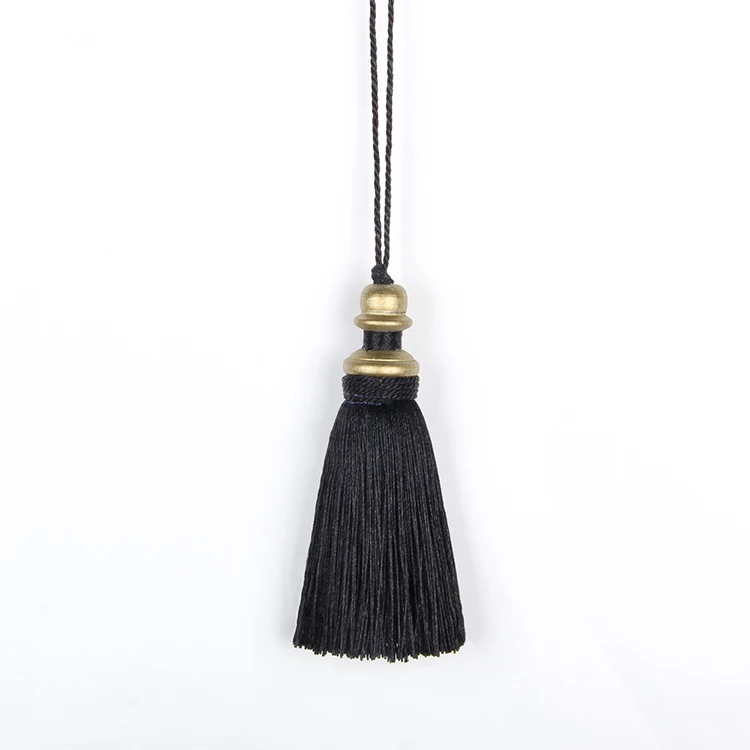 1Pc Golden Tassels Crafts Trim Hanging Rope Silk Fringe Curtain Decor Home Accessories Living Room Jewelry DIY Decorative