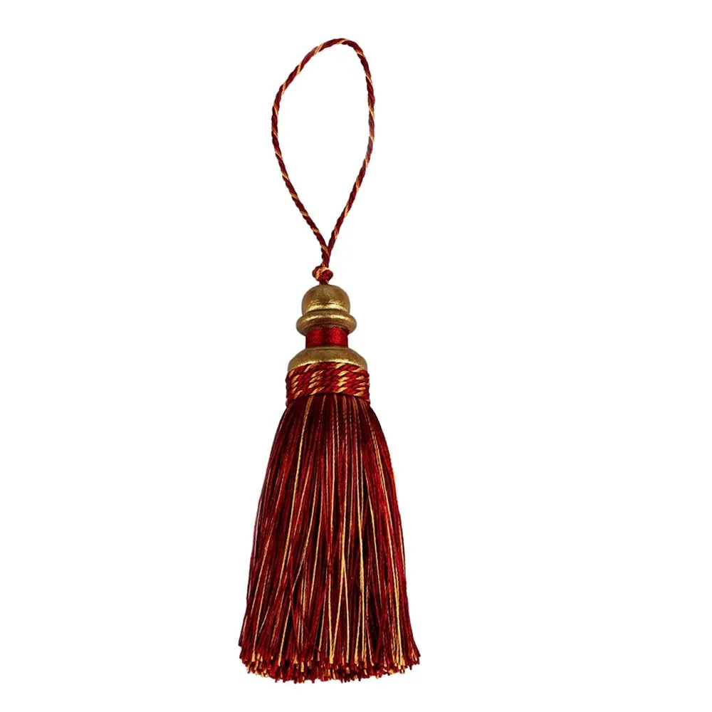 1Pc Golden Tassels Crafts Trim Hanging Rope Silk Fringe Curtain Decor Home Accessories Living Room Jewelry DIY Decorative