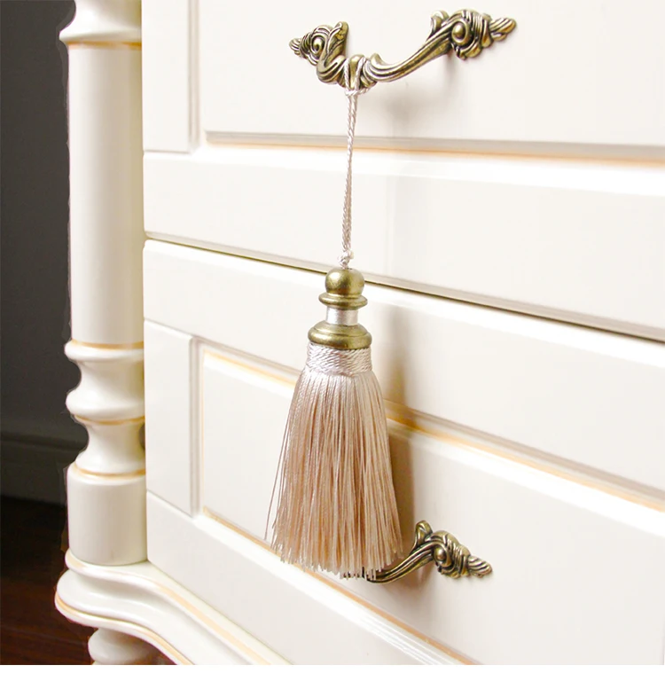 1Pc Golden Tassels Crafts Trim Hanging Rope Silk Fringe Curtain Decor Home Accessories Living Room Jewelry DIY Decorative