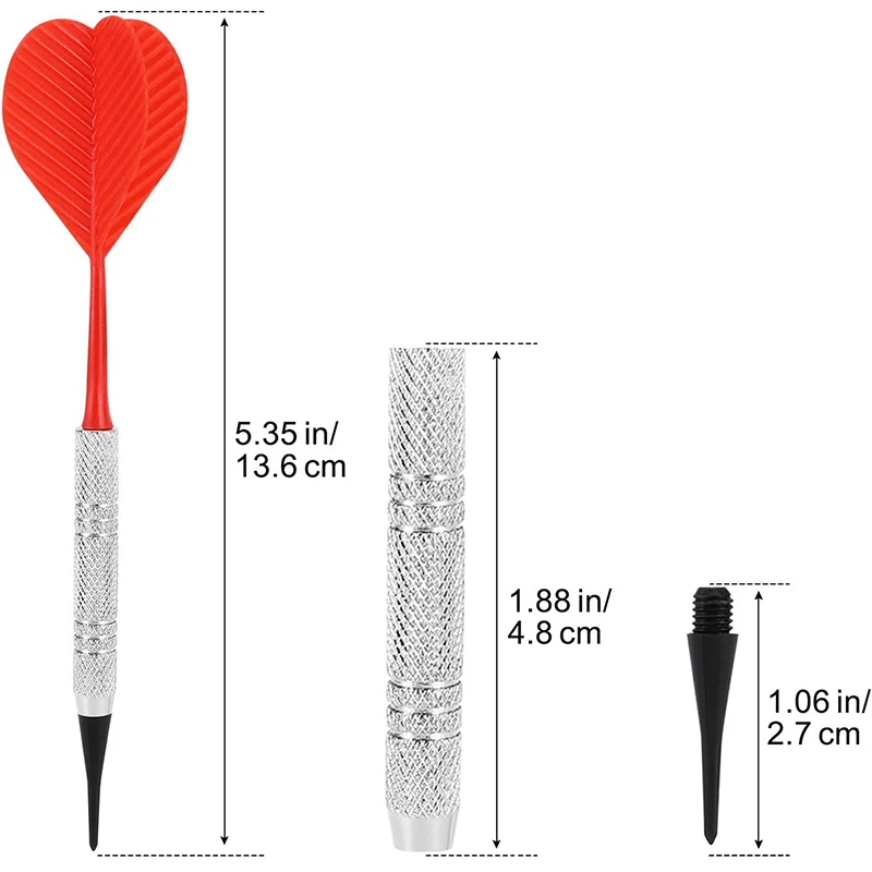 6 Pieces/ Lot Soft Tip Dart Set For Electronic Dartboard With 30pcs Extra POM Dart Tip Dart Set Electronic Dartboard Game