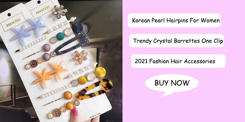3/4pcs Set Pearl Hair Clip For Women Korean Hairpins Geometric Crystal Hair Barrettes Girl Hairgrip Hair Accessories