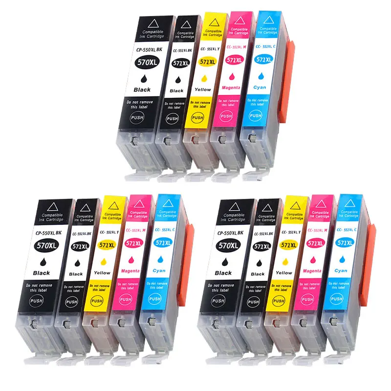 570 571 PGI-570 CLI-571 Replacement Ink Cartridge For Canon PIXMA MG5750 MG5751 MG5752 MG6850 TS6050 TS5050 TS5051 Printer
