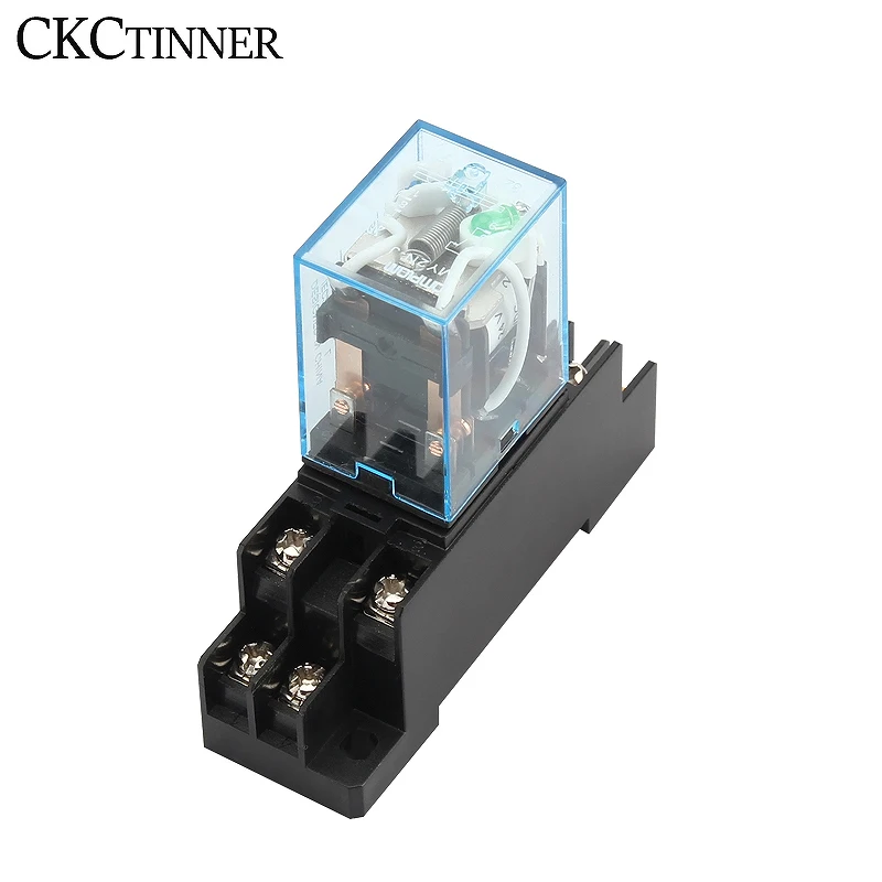 MY2NJ HH52P DPDT Miniature Coil Electromagnetic intermediate Relay  AC12V 24V DC24V AC110V 220V 8 Pin Relay with Socket Base