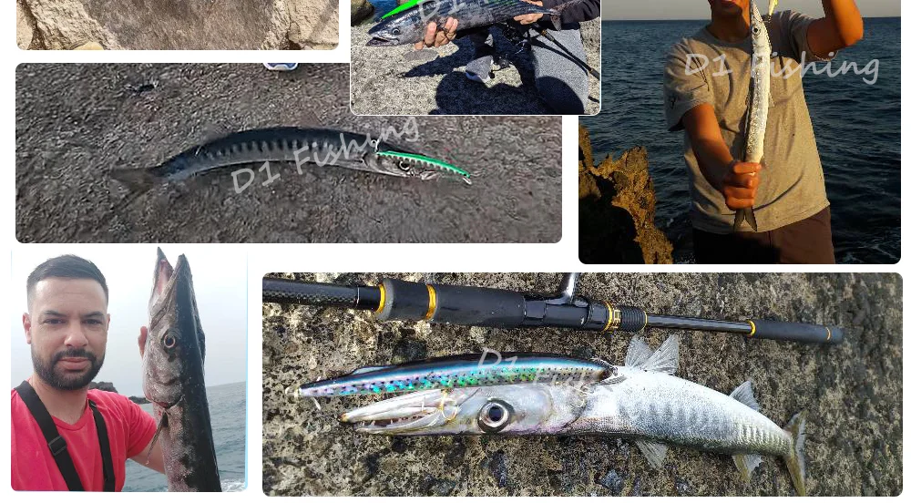 D1 Sea Fishing Minnow Lure 190mm 36g Trolling Sinking Depth 0.6-0.9m Long Jerkbait Saltwater Wobblers For Seabass Tuna Pike
