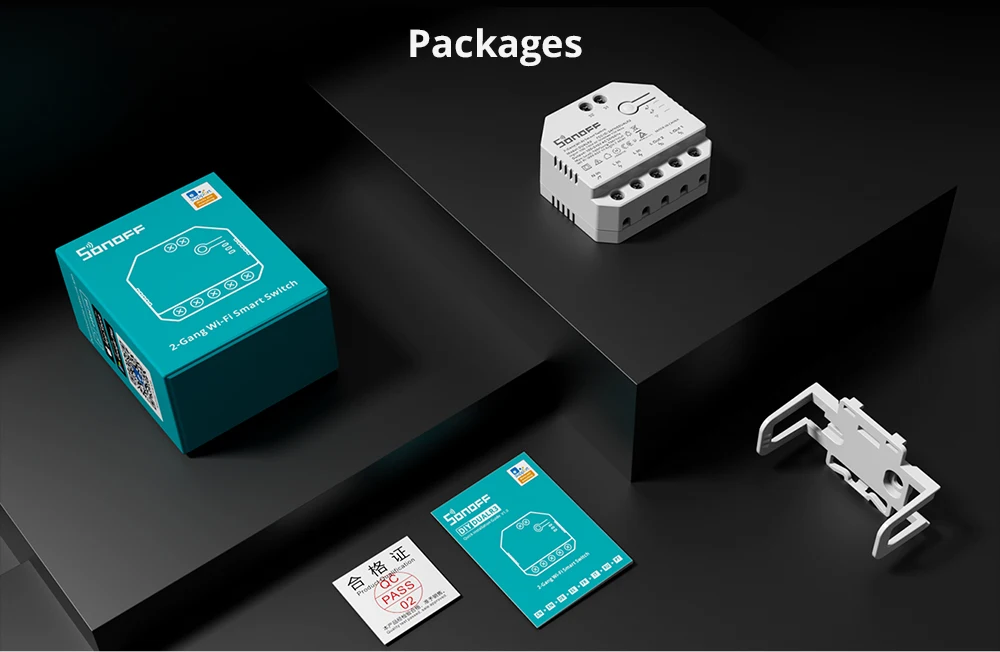 SONOFF DUALR3 / DUALR3 Lite 2 Gang Dual Relay Module DIY Wi-Fi MINI Smart Switch Power Metering Control via eWeLink Alexa Google