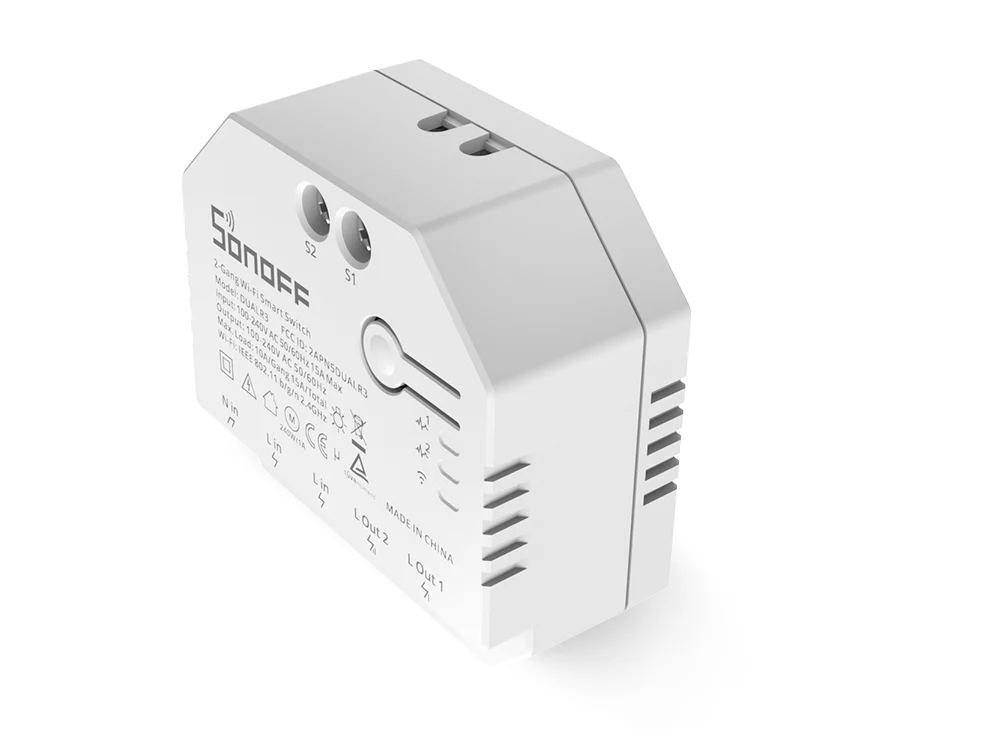SONOFF DUALR3 / DUALR3 Lite 2 Gang Dual Relay Module DIY Wi-Fi MINI Smart Switch Power Metering Control via eWeLink Alexa Google