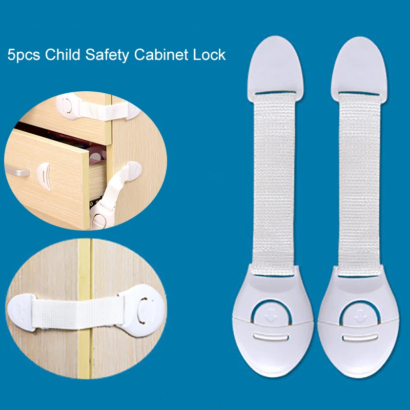 5PCs Door Lock Baby Safety Home Baby Protection Refrigerator Drawer Lock For Kids Safety Security Protector Baby Care