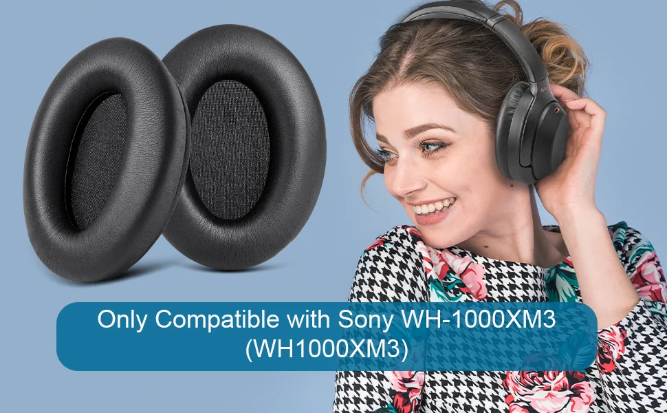 KUTOU Replacement Earpads for Sony WH-1000XM3 1000XM3 WH1000XM3 Headphones Earmuff Ear Pads Cushions Accessories Repair Parts