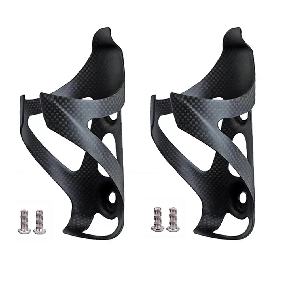 2Pcs Full Carbon Fiber Bicycle Water Bottle Cage MTB Road Bike Bottle Holder Ultra Light Cycle Equipment Matte/Glossy 4 Colors 1