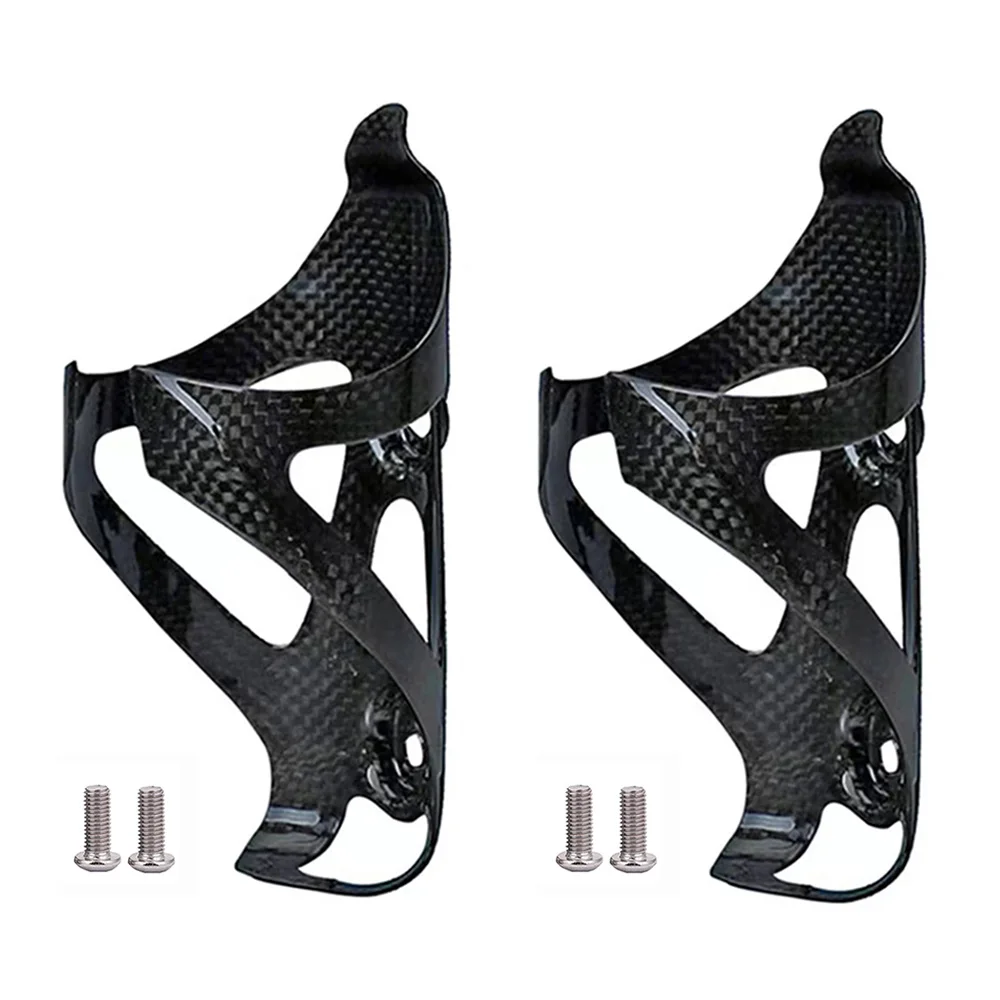 2Pcs Full Carbon Fiber Bicycle Water Bottle Cage MTB Road Bike Bottle Holder Ultra Light Cycle Equipment Matte/Glossy 4 Colors 1